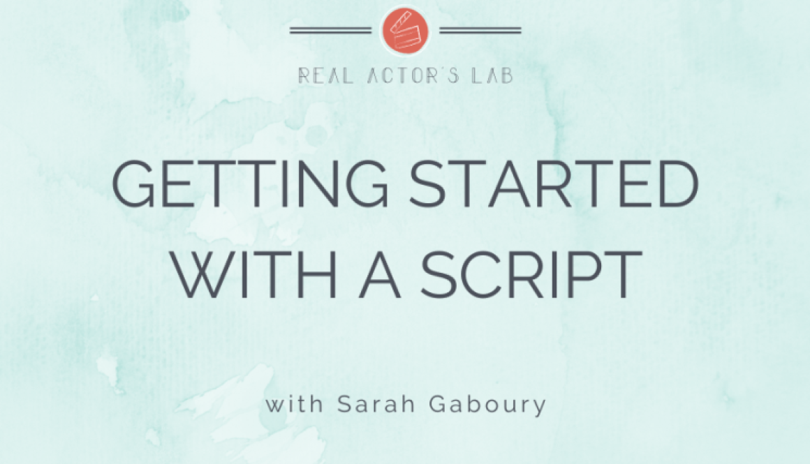 getting started with a script